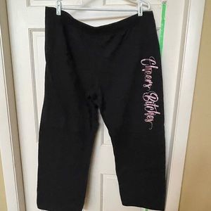Custom “Cheers B*tch*s” black Hanes XXL sweatpants